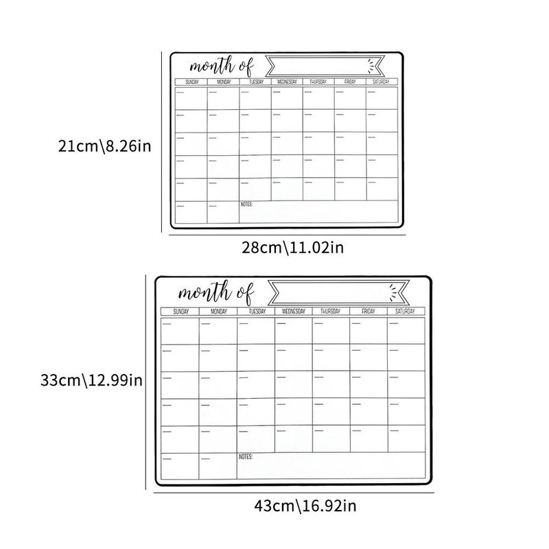 Magnetic Fridge Weekly Planner, Fridge Whiteboard Calendar for Weekly, Clear Acrylic Calendar Board, Easy To Erase, Refrigerator Message Board, Perfect for Family Chores Chart, reminder&Memo  (Large) - Image 3